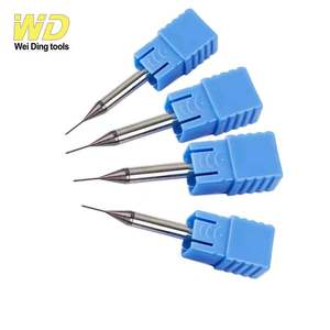 2 flüt düz uzun boyunlu frezeler 1mm 1.5mm 2mm HRC60 katı karbür CNC derin oluk kesici freze kesiciler yönlendirici Bit bıçak - Product Image 3