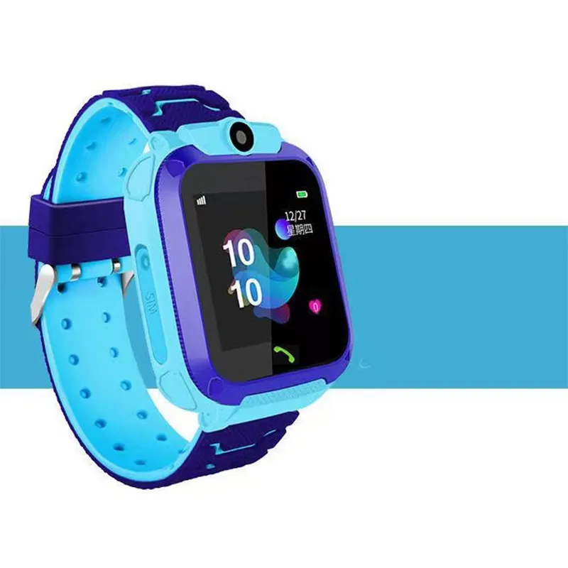 En satıcı 1.44 inç Q12 çocuklar için akıllı telefon saati kız erkek çocuk Sos çağrı GPS Tracker dokunmatik ekran hediyeler akıllı bilezik