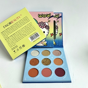 Merhaba kiti 9 göz farı mini makyaj özel pırıltılı mat uzun ömürlü paleti göz farı özel etiket su geçirmez sombra de ojos - Product Image 5