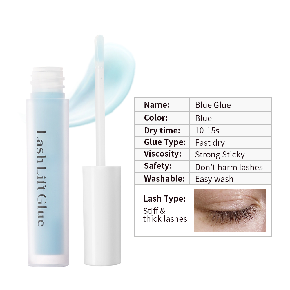 Bleu-liquide lash lift colle