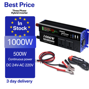 交流电源逆变器自动匹配12V/24v输入110V输出600w-1600w峰值功率液晶显示器50Hz/60Hz 30A，适用于汽车/家用OEM