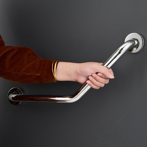 135 ° Angled Bath lấy thanh treo tường công nghiệp Ống thép không gỉ tự nhiên ngoài trời nhà vệ sinh Patio tay lan can cho cầu thang - Product Image 2