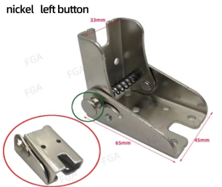 Bouton gauche en nickel