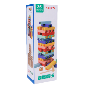 Children Educational Colorful Fruit <strong>Pattern</strong> Stacking <strong>Blocks</strong> Blank Tower Board Games <strong>Building</strong> <strong>Blocks</strong> Set - Product Image 4