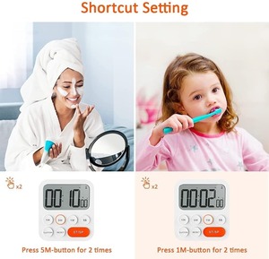 Tempo di visualizzazione della funzione di memoria conto alla rovescia positivo 3 livelli volume da cucina timer da Fitness a batteria Timer di avviso visivo - Product Image 5