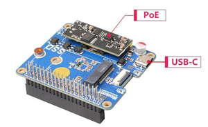 Scheda di sviluppo dedicata Raspberry Pi 5 Ethernet alimentatore PoE con cappello di espansione per unità a stato solido NVMe SSD MPS2242 - Product Image 3