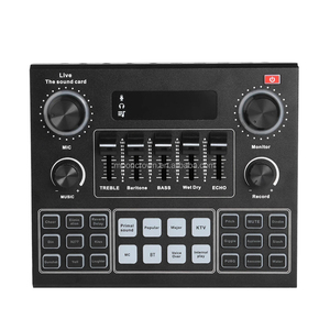 V9 SoundCard Audio Interface Usb Studio Recording External Connect Phone and <strong>Computer</strong> m Dj Karaoke Live Broadcast Sound Card