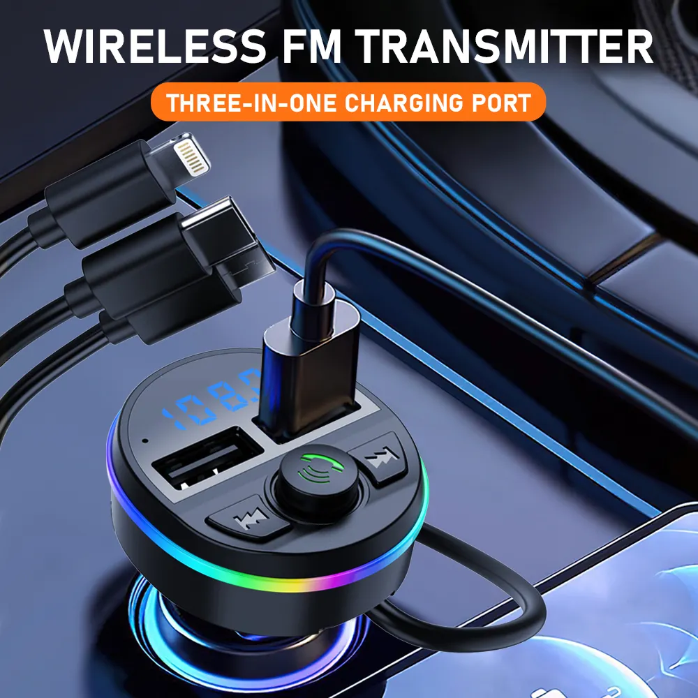 Reproductor MP3 portátil para automóvil con sonido estéreo y memoria de apagado-Modelo G46 actualizado (92 caracteres)