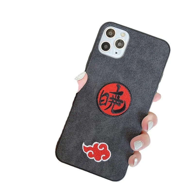 Fabrika kaynağı Ultra ince kapak özelleştirmek tasarım Tpu Dragon topu karikatür nakış kumaş kaymaz telefon Iphone için kılıf