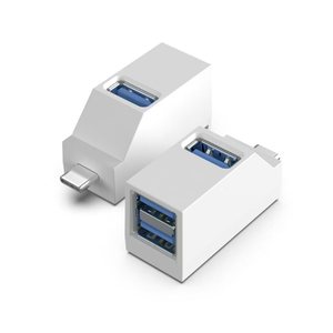 Yüksek hızlı Mini 3 Port USB 3.0 tip C veri iletim Hub Mac PC cep telefonu için USB 3.0 arayüzü - Product Image 3