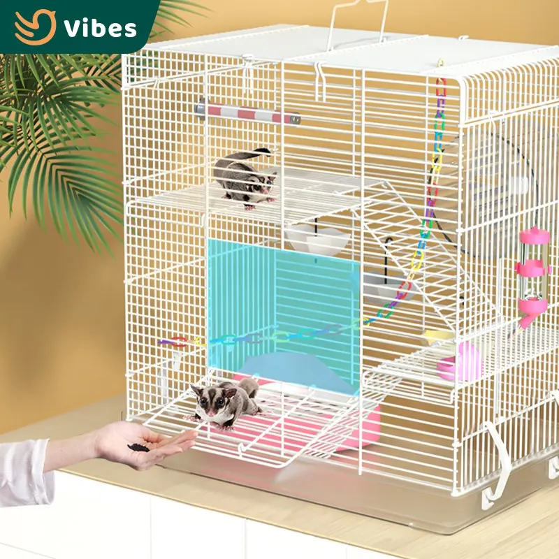 Prix économiques Cage pour hamster Extra Large 3 étages 50cm hauteur 47cm longueur Cage pour hamster cochon d'inde à vendre