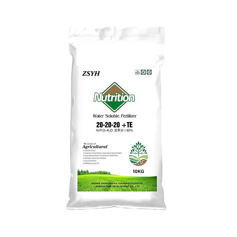 Fertilizante solúvel em água NPK 20-20-20 + TE do adubo Agro