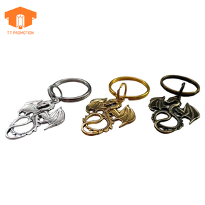定制钥匙扣金属幻想龙钥匙扣银金青铜 - Product Image 4