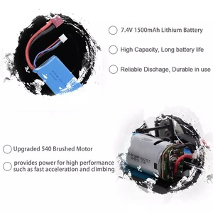WLtoys รถแข่งของเล่น A979-B ความเร็วสูง1/18,2.4GHz RC Car 4WD 70กม./ชม. สำหรับของขวัญคริสต์มาส - Product Image 4
