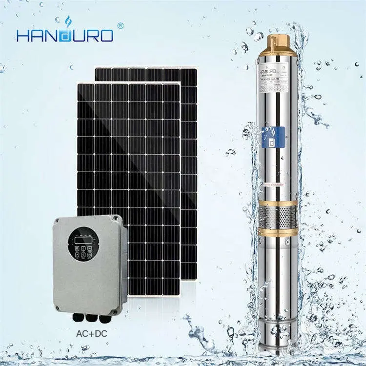 3HP 185 metros cabeza bomba de agua Solar AC + DC 7m3/H bombas de agua sumergibles de alto flujo Sistema de pozo profundo para riego agrícola