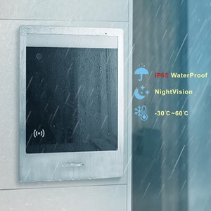Impermeable WiFi inalámbrico 10 pulgadas GUI pantalla táctil estación al aire libre multi-apartamento IP Video sistema de intercomunicación - Product Image 4