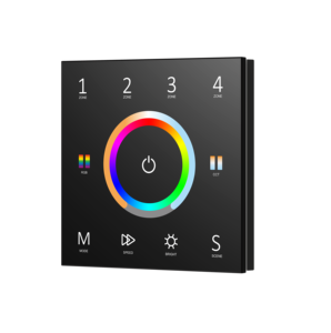 Skydance T15 100-240VAC Entrada RGB + CCT 4 Zonas Panel táctil montado en la pared Controlador remoto constante - Product Image 3