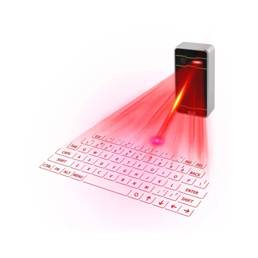 2022 Neue tragbare Mini-BT-Laser projektion Drahtlose virtuelle Tastatur für iPad Alle Smartphones PC-Tablets