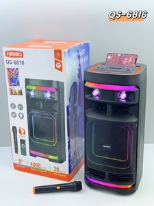 QS-6816 canale singolo di alta qualità per altoparlante Bluetooth per feste e palco all'aperto con illuminazione a LED RGB e suono dei bassi - Product Image 4