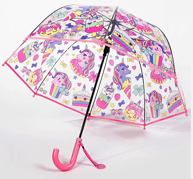 Guarda-chuva fornecedor Qualidade promocional strigaht arco-íris transparente personalizado inflável barato claro pvc guarda-chuva com logotipo