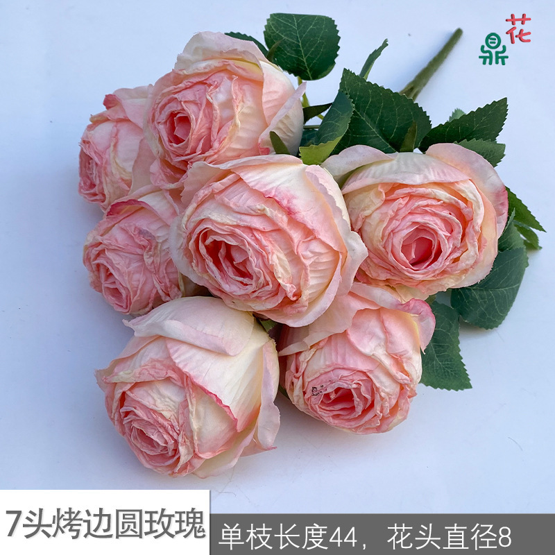 7-head roasted round rose GY, light pink