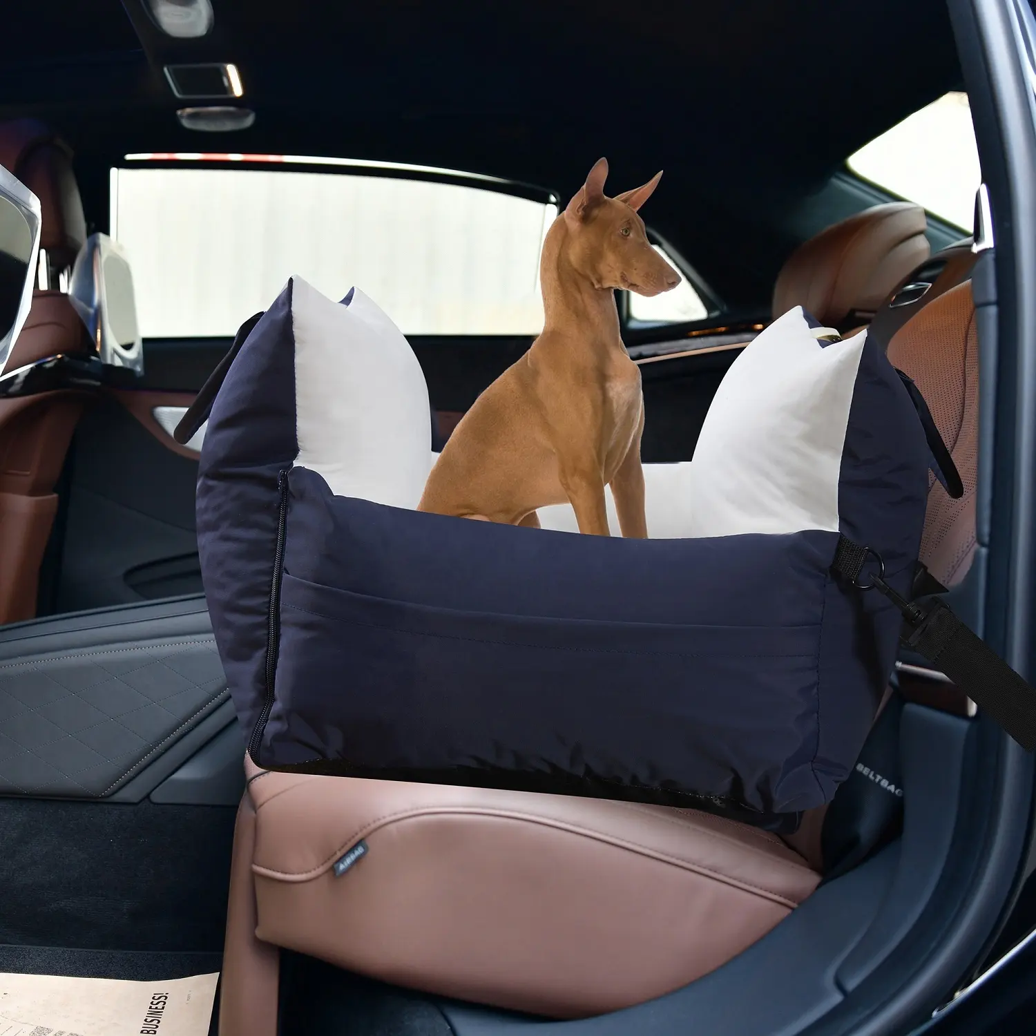 豪華な旅行犬のベッド防水犬のカーシートベッドペットブースターシートカスタマイズされたロゴの取り外し可能なカバー付き