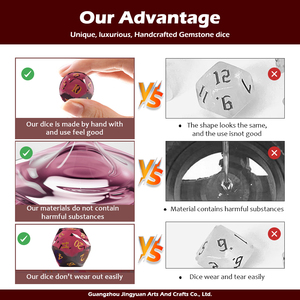 7 Stuks Bordeauxrood Dnd Dobbelsteen Handgemaakte Scherpe Rand Edelsteen Veelvlak Dobbelstenen Sets D & D D4 D6 D8 D10 D100 D12 D20 Voor Kerkers En Draken - Product Image 4