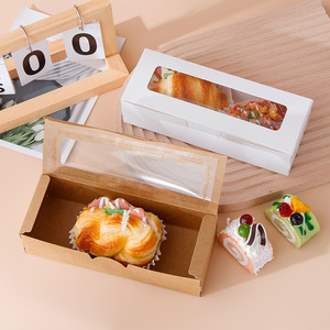 IMEE <strong>Rectangle</strong> Bakery Pastry Eclair Donut Mini Cake Pie Slice Dessert Treat <strong>Box</strong> Packaging <strong>Box</strong> with Clear <strong>Display</strong> <strong>Window</strong> - Product Image 1