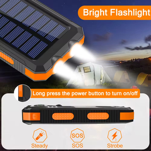 Solar Charger Power Bank Real Rated 10000mAh Portable Wireless Charger with USB <strong>C</strong> <strong>Input</strong> <strong>Output</strong> for Cell Phones External Battery - Product Image 4