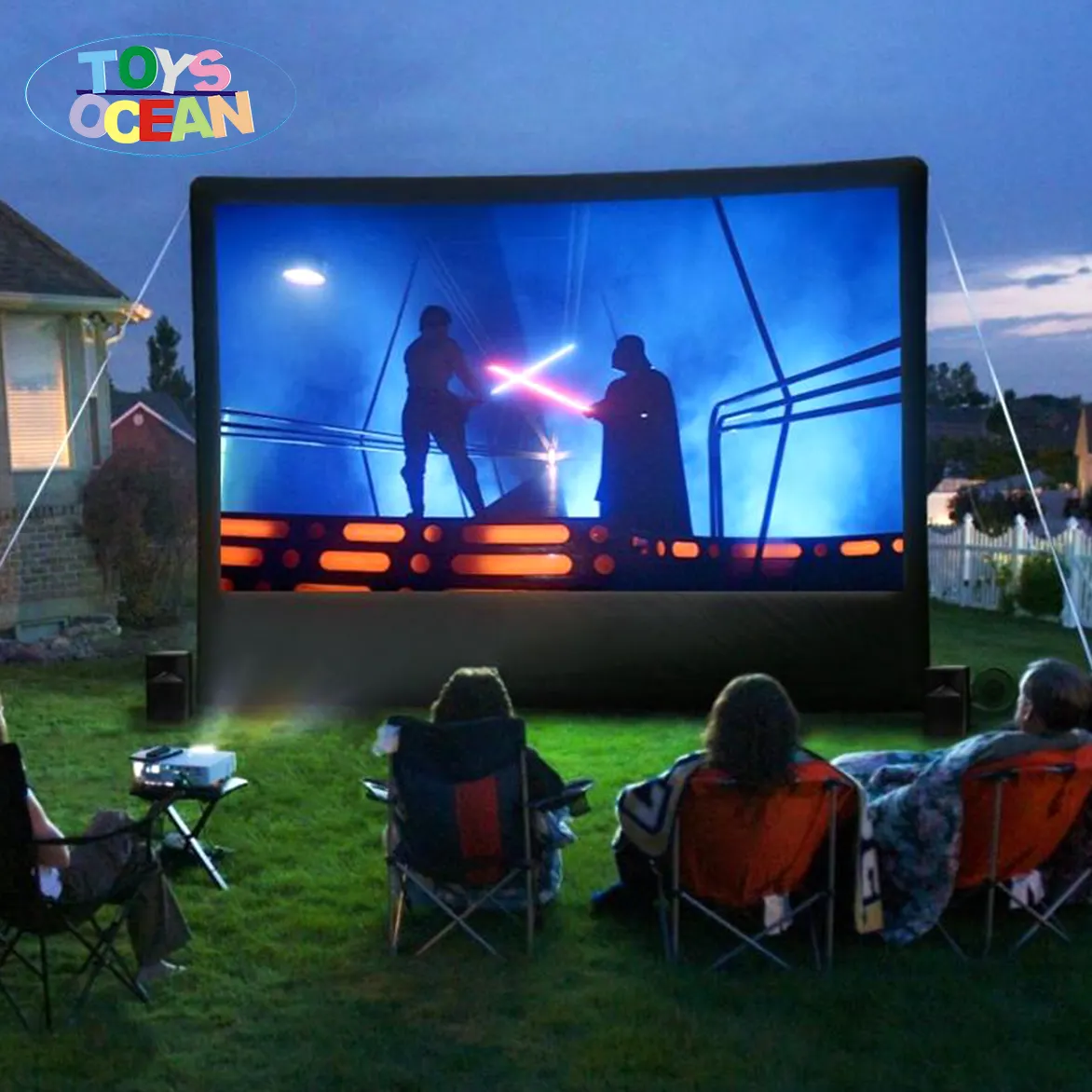 New hot sale 16: 9 inflatable movie projection screen for outdoor inflatable projection screens in movie theaters