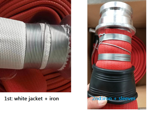 Đỏ NBR cao su/EPDM bao phủ layflat chữa cháy Marine Hose với nhôm cxe loại Nam Nữ nhanh chóng camlocks khớp nối 16bar - Product Image 6