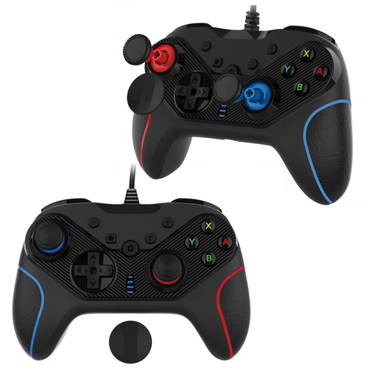 left blue right red