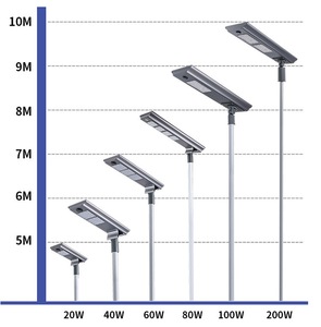 ODM OEM 80 watt akıllı RC LED güneş enerjili sokak ışığı yol kullanımı için alüminyum PC Lens ile IP66 değerlendirme - Product Image 2