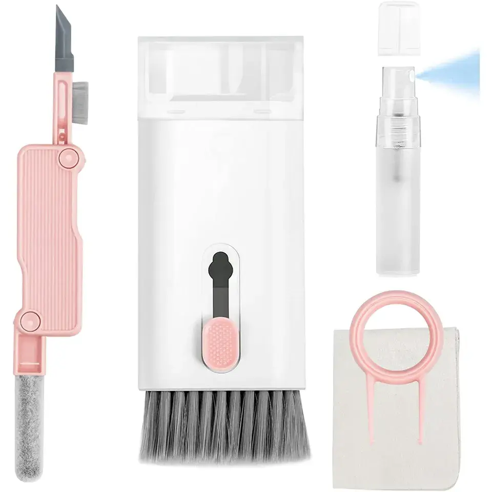 Small Keyboard Cleaning Soft Brush Cleaner 7 In 1 Multifunction Computer Radiator Tools Earbuds Headphone Cleaning Pen