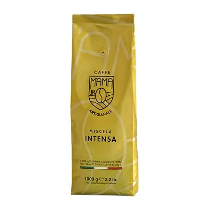 Hoge Kwaliteit Italiaanse Gebrande Koffie 100% Robusta Hele Bonen 1Kg Zak Private Label Service Verse Voorraad-M'ama Intensa