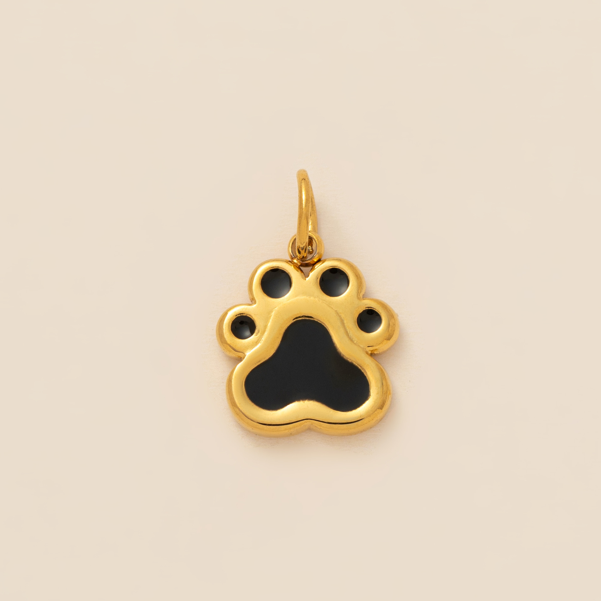 Hand-shaped brush pendant-Gold
