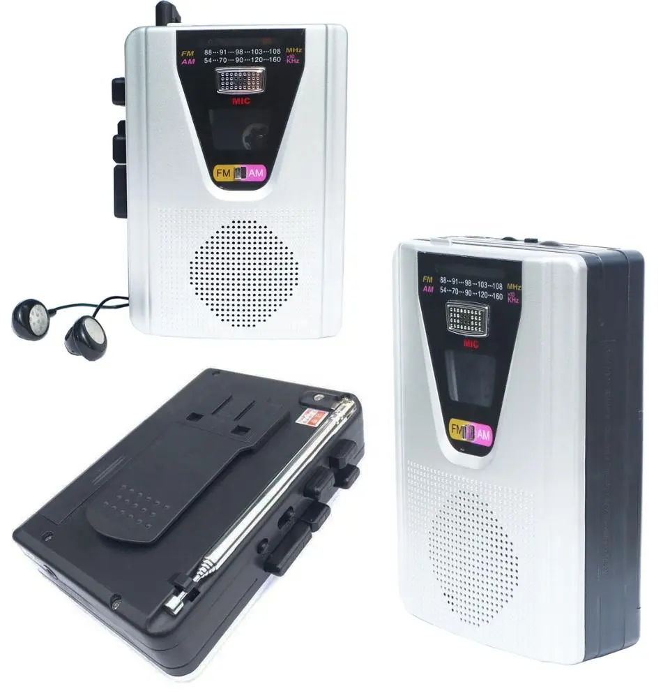 Walkman-REPRODUCTOR DE cassette con radio am, radio fm, marcha atrás, barato, precio bajo