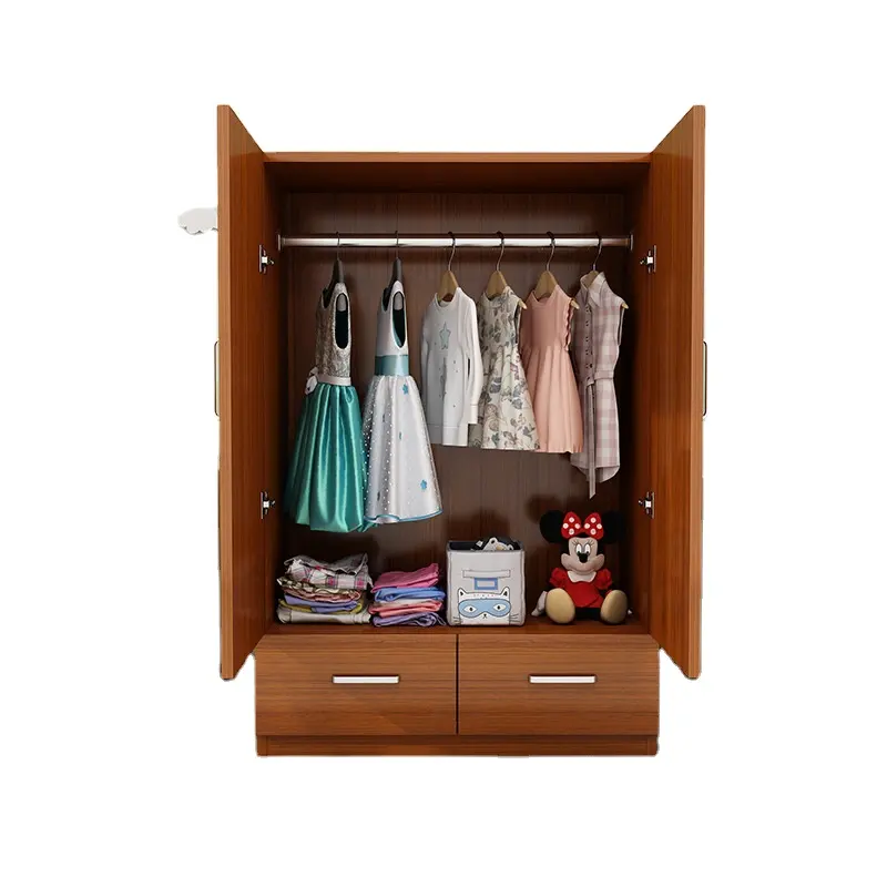 Grosir lemari dan lemari kayu kecil dengan desain laci penyimpanan mainan untuk balita dan anak-anak