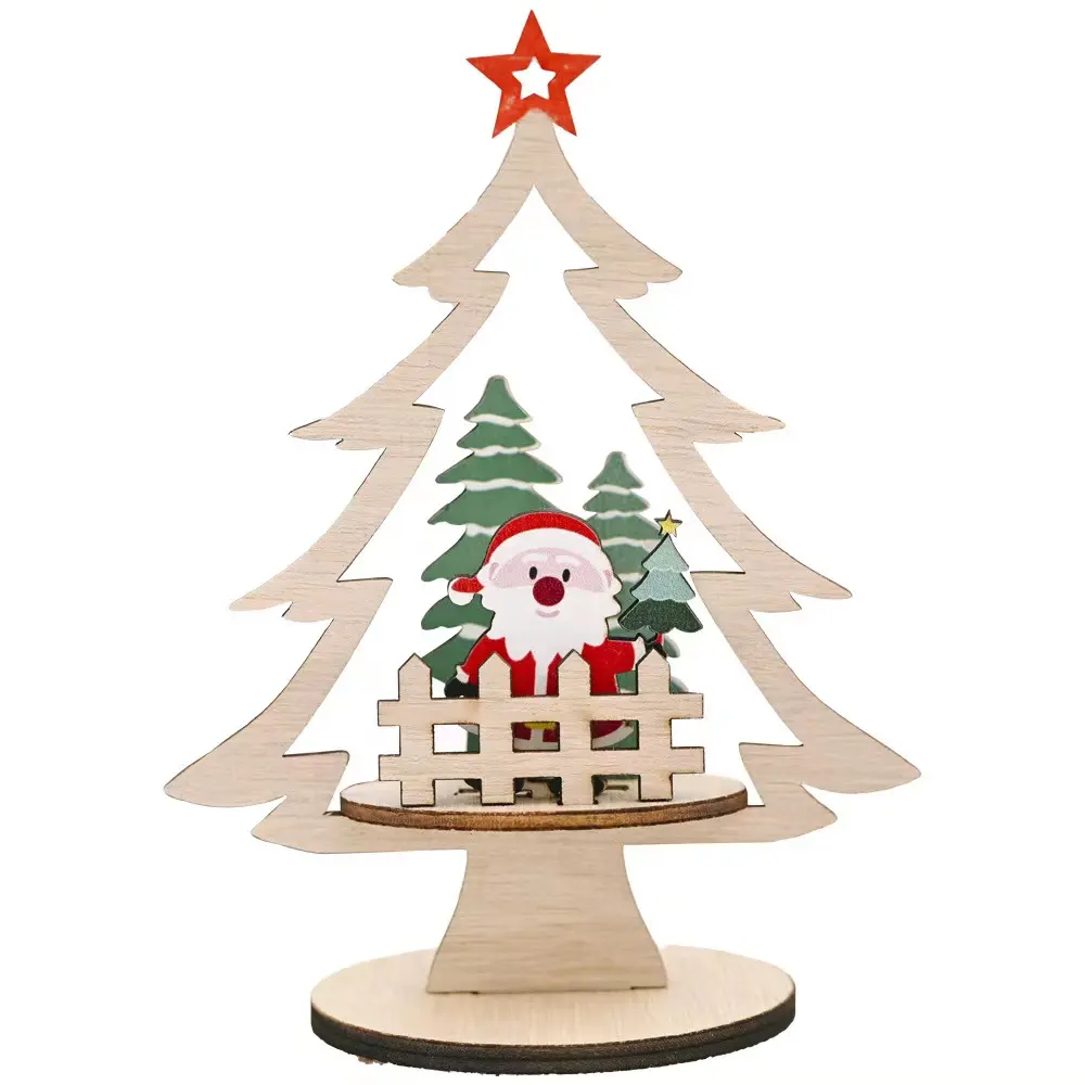 Pendentifs en bois de noël mignons, artisanat en bois, décorations d'arbre de noël pour la maison, bricolage, cadeaux de noël, jouets pour enfants, nouvel an, 2022