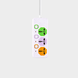 Regleta de 3 bits de África con 4 paneles de control de interruptor individual de 5 orificios 103 #104 #105 # Toma de extensión de enchufe múltiple de carga - Product Image 6