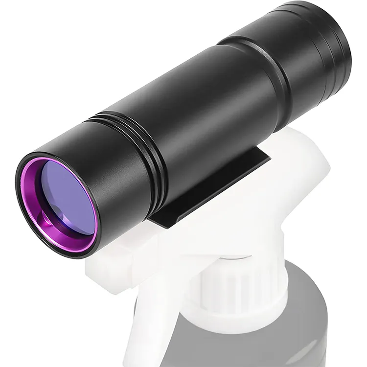 Torcia a raggi ultravioletti Blacklight abbinamento perfetto eliminatore di odori per animali domestici flacone Spray rilevazione di urina 365nm LED torcia UV a luce nera