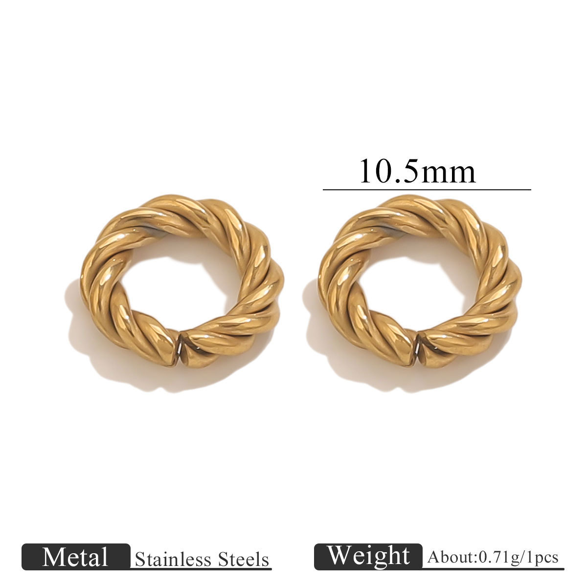 gold 2.5*11 Twisted wreath