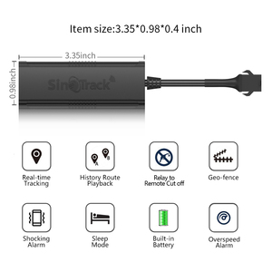 SinoTrack2GミニGPSトラッキングデバイスST-901M GPSトラッカー (リレーリモートカットオフエンジン付き) - Product Image 2