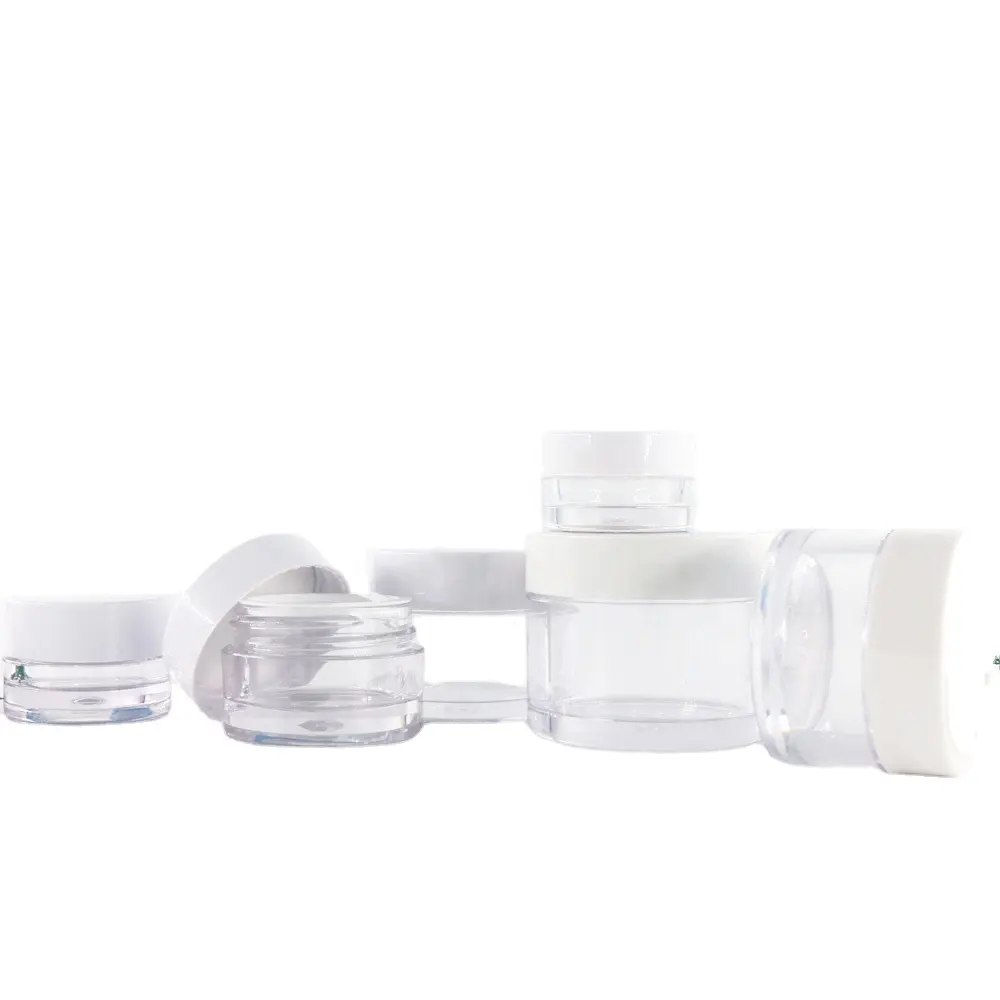 Petg Cans 3ml 5ml 10ml 15g 20ml 30ml 50ml With Pull Screw Cover Transparent Plastic Eye Cream Face Cream Quality Plastic Bottle