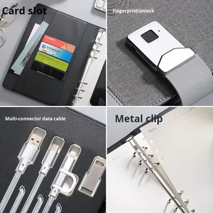 Aangepaste Multifunctionele Slimme Powerbank Elektronische <span class=keywords><strong>Notebook</strong></span> Usb Drive En Pen Geïsoleerde Fles Cadeau Set Met Draadloos Opladen - Product Image 5