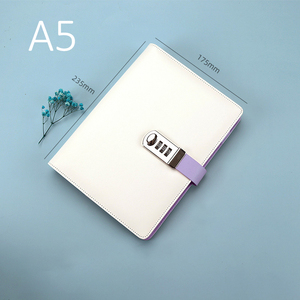 Nuevo diseño de cuero de imitación de PU, cierre de seguridad con contraseña, hoja suelta, cuaderno, A5, A6 - Product Image 5