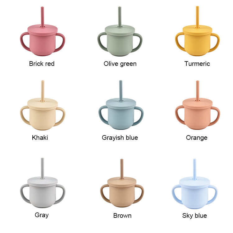 Silicone straw cup