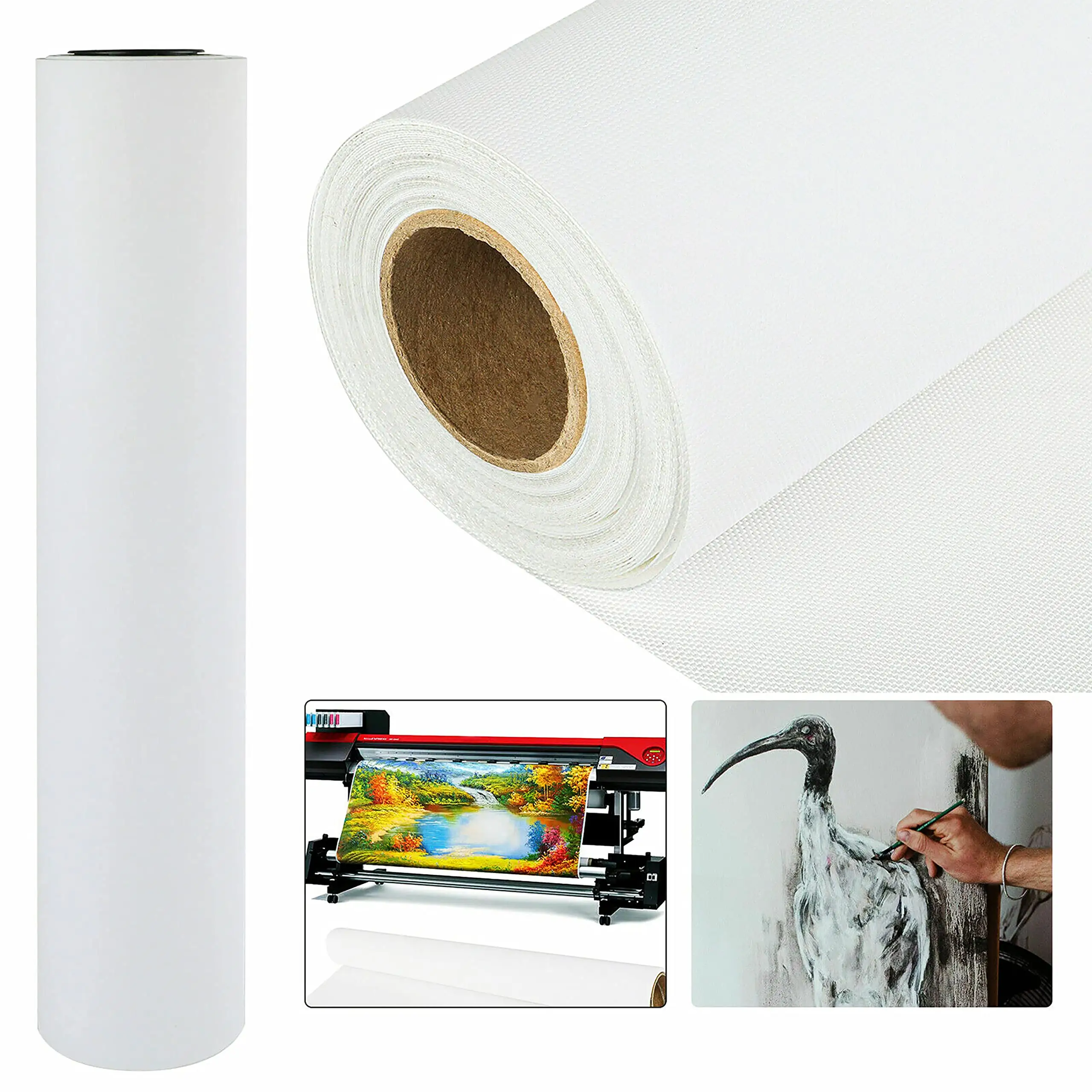 Aoli 100% poliéster lienzo rollo lienzo papel rollo pintura algodón lienzo rollo para pintar