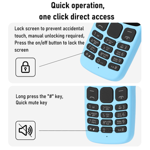 デュアルSim携帯電話nokia 106色LEDスクリーンFM機能スペイン語ドイツ語ゲーム用格安キーパッド - Product Image 6