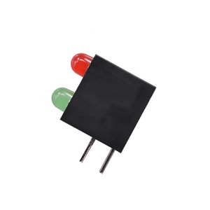 Ekinglux A694Bシリーズ光電子インジケータ3mm赤 & 黄緑スペーサープラスチックハウジング穴LED取り付けタイプ - Product Image 1